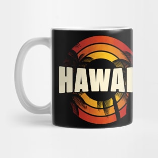 Vintage Hawaii Vacation Souvenir Retro Sunset Mug
